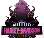 Harley Davidson Motorcycles Flames Sticker 130 x 160mm [C13]