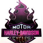 Harley Davidson Motorcycles Flames Sticker 130 x 160mm [C13]