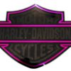 Harley Davidson Bar and Shield "Pink" Sticker 55 x 70mm [C23]