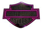 Harley Davidson Bar and Shield "Pink" Sticker 55 x 70mm [C23]