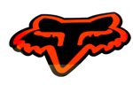 Fox Racing Outdoor / Car Sticker in Black / Red 120 x 170mm [C27]