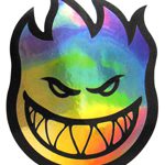 Spitfire Flame Head tie dyed sticker 60mmW x 80mmH / 3 1/8H"x 2 3/8W" [C32]