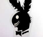 PLAGEUBOY sticker 80mmW x 120mmH / 4 3/4H" x 3 1/8W" [C33]