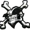 Skull and Crossbones PET Sticker 100mmW x 100mmH / 4"W x 4"H [C35]

This sticker is made out of PET plastic and uses UV resistant ink to prevent fading
