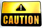 CAUTION Sticker 100mm(H) x 150mm(W) / 4"(H) x 6"(H) [C36]