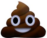 Original POOP emoji sticker 90mmWx80mmH / 3"Wx 23/8"H [C49]