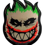 Spitfire Flame Head Joker sticker 60mmW x 80mmH / 3 1/8H"x 2 3/8W" [C50]
