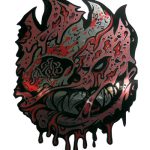 Spitfire Flame Head Maggots sticker 60mmW x 80mmH / 3 1/8H"x 2 3/8W" [C52]