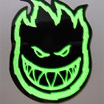 VATH Spitfire Flame Head Glow in the dark sticker 60mmW x 80mmH / 3 1/8"Hx 2 5/8"W [C55]