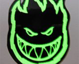 VATH Spitfire Flame Head Glow in the dark sticker 60mmW x 80mmH / 3 1/8"Hx 2 5/8"W [C55]
