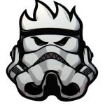 VATH Spitfire Flame Head Storm Trooper sticker 60mmW x 75mmH / 2 7/8"H x 2 3/8"W [C56]