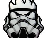VATH Spitfire Flame Head Storm Trooper sticker 60mmW x 75mmH / 2 7/8"H x 2 3/8"W [C56]