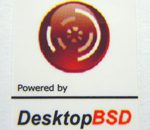 Powered by DesktopBSD Linux Sticker 19 x 24mm [543]