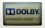 Original Dolby Advanced Audio v2 sticker 14.5 x 24mm  [568]