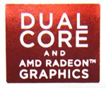 Original Dual Core and AMD Radeon Graphics Sticker / Badge 13.5 x 15.5mm [618]