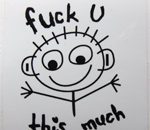 Fuck u this much Sticker 50 x 50mm [750]