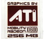Original ATI Mobility Radeon X1600 256MB Sticker 16 x 18mm [138]