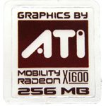 Original ATI Mobility Radeon X1600 256MB Sticker 16 x 18mm [138]
