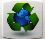 Green Energy / Recycle Sticker / Badge 20 x 20mm [607]