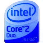 Original Intel Core 2 Duo Inside Silver Top Sticker 19 x 24mm [177]