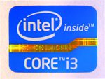 2011 Intel Core i3 Inside Sticker 18 x 24.5mm [317]