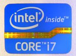 Original 2011 Intel Core i7 Inside Sticker 15.5 x 21mm [310]