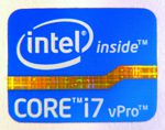 2011 Intel Core i7 vPro Inside Sticker 18 x 24.5mm [324]