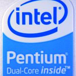Original Intel Pentium Dual-Core Inside Sticker 19 x 24 [61]