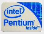 Original Intel Pentium Inside Sticker 18 x 24.5mm [174]