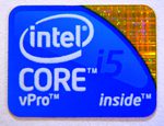 Original Intel Core i5 vPro Inside Sticker 15.5 x 21mm [236]