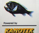Powered by KANOTIX Linux  Sticker 19 x 24mm [528]