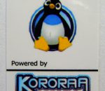 Powered by Kororaa Linux Sticker 19 x 24mm [470]