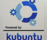 Powered by kubuntu Linux Sticker 19 x 24mm [471]
