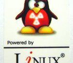 Powered by Linux Nuclear Version Sticker 19 x 24mm [497]