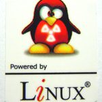 Powered by Linux Nuclear Version Sticker 19 x 24mm [497]