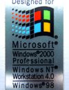 Microsoft Windows 2000 / NT / 98 Sticker 19 x32mm [334]