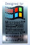 Microsoft Windows 2000 / NT / 98 Sticker 19 x32mm [334]