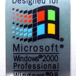Original Microsoft Windows 2000 / 98 Sticker 19 x 25mm [338]