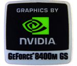 Original NVIDIA GEFORCE 8400m GS Sticker 18 x 18mm [281]