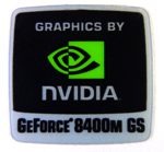 Original NVIDIA GEFORCE 8400m GS Sticker 18 x 18mm [281]