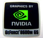 Original NVIDIA GeForce 9500m GS Sticker 18 x 18mm [121]