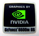 Original NVIDIA GeForce 9500m GS Sticker 18 x 18mm [121]