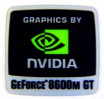 Original NVIDIA GeForce 8600m GT Sticker 18 x 18mm [292]