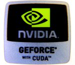 NVIDIA GEFORCE with CUDA Sticker 18 x 18mm [233]