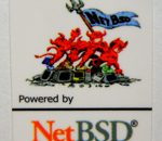 Powered by NetBSD Linux Sticker 19 x 24mm [498]