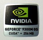 Original NVIDIA Geforce 9300M GS CUDA 256mb Sticker 18 x 18mm [595]