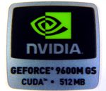Original NVIDIA GeForce 9600M GS CUDA 512mb Sticker 18 x 18mm [296]