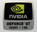 Original NVIDIA GEFORCE GT 520MX 1GB Sticker 18 x 18mm [423]