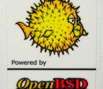 Powered by OpenBSD Linux Sticker 19 x 24mm [499]