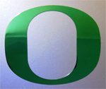 University of Oregon Ducks Logo in Metal 80 x 66mm / 3 1/4 x 2 5/8" [C1]